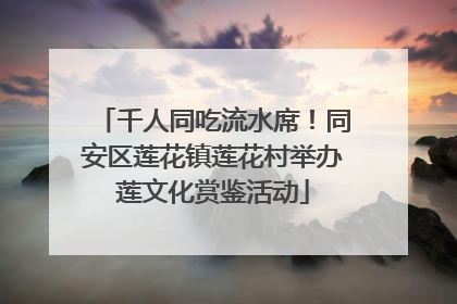 千人同吃流水席！同安区莲花镇莲花村举办莲文化赏鉴活动
