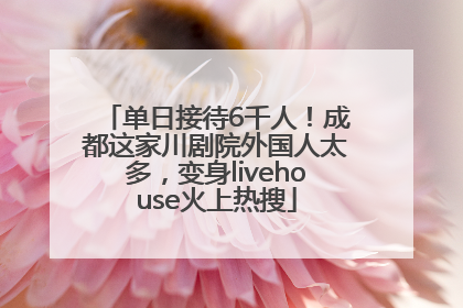 单日接待6千人！成都这家川剧院外国人太多，变身livehouse火上热搜