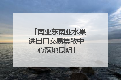 南亚东南亚水果进出口交易集散中心落地昆明