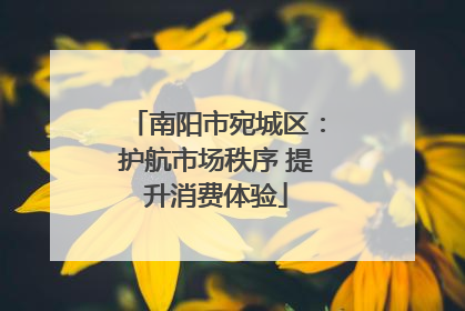 南阳市宛城区：护航市场秩序 提升消费体验