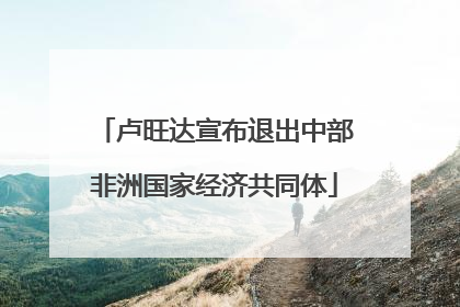 卢旺达宣布退出中部非洲国家经济共同体
