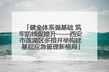 健全体系强基础 筑牢防线促提升——西安市莲湖区多措并举构建基层应急管理新格局