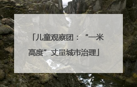 儿童观察团：“一米高度”丈量城市治理