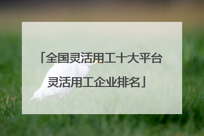 全国灵活用工十大平台 灵活用工企业排名