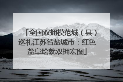 全国双拥模范城（县）巡礼江苏省盐城市：红色盐阜绘就双拥宏图