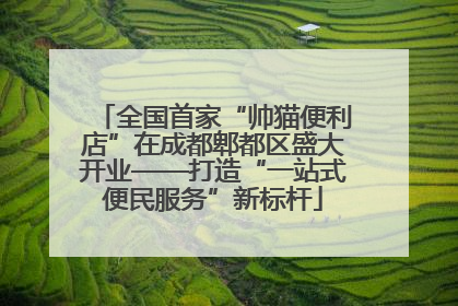 全国首家“帅猫便利店”在成都郫都区盛大开业——打造“一站式便民服务”新标杆