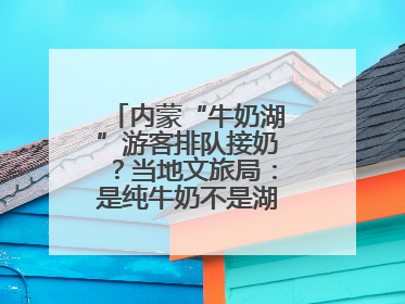 内蒙“牛奶湖”游客排队接奶？当地文旅局：是纯牛奶不是湖水，可放心喝