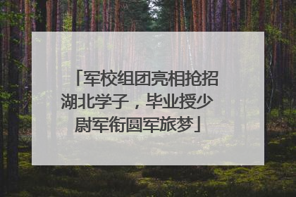 军校组团亮相抢招湖北学子，毕业授少尉军衔圆军旅梦