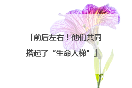 前后左右！他们共同搭起了“生命人梯”