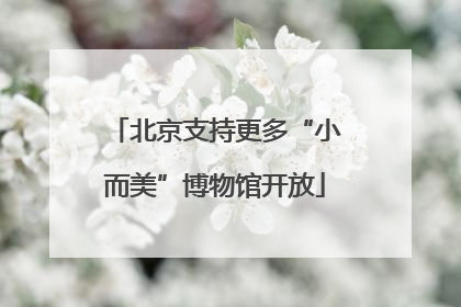北京支持更多“小而美”博物馆开放