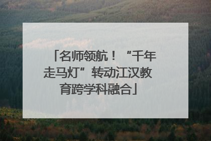 名师领航！“千年走马灯”转动江汉教育跨学科融合