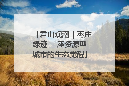 君山观潮｜枣庄绿迹 一座资源型城市的生态觉醒