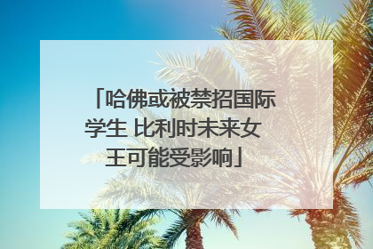 哈佛或被禁招国际学生 比利时未来女王可能受影响