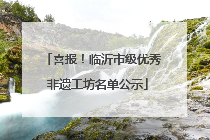 喜报！临沂市级优秀非遗工坊名单公示