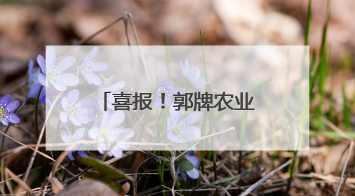喜报！郭牌农业被授予2024年度山东省科学技术进步奖！