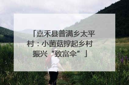 嘉禾县普满乡太平村：小菌菇撑起乡村振兴“致富伞”