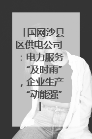 国网沙县区供电公司：电力服务“及时雨”，企业生产“动能强”