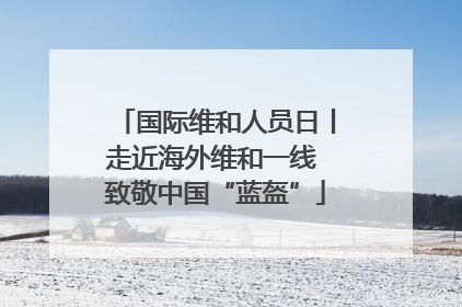 国际维和人员日丨走近海外维和一线 致敬中国“蓝盔”