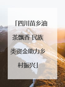 四川苗乡油茶飘香 民族类资金助力乡村振兴