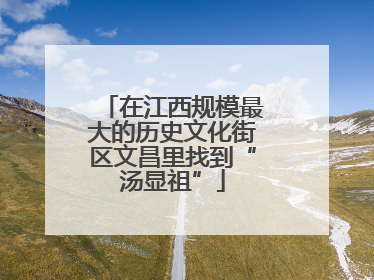 在江西规模最大的历史文化街区文昌里找到“汤显祖”