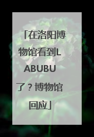 在洛阳博物馆看到LABUBU了？博物馆回应
