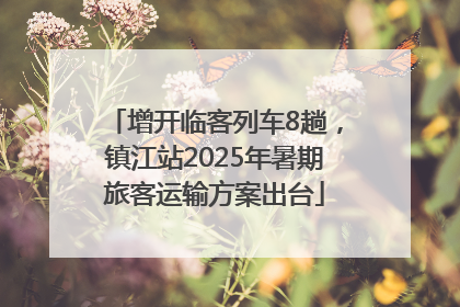 增开临客列车8趟，镇江站2025年暑期旅客运输方案出台