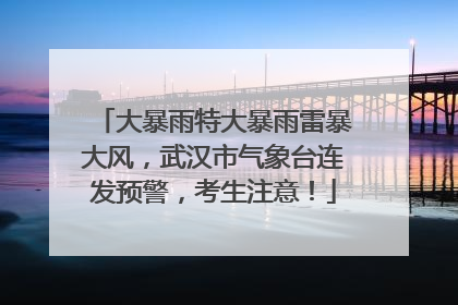 大暴雨特大暴雨雷暴大风，武汉市气象台连发预警，考生注意！