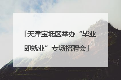 天津宝坻区举办“毕业即就业”专场招聘会