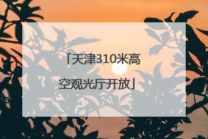 天津310米高空观光厅开放