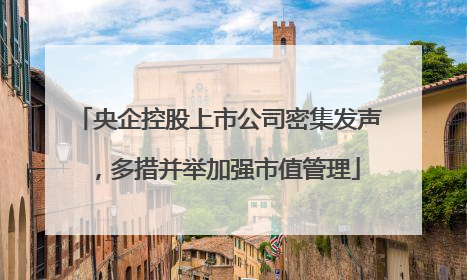 央企控股上市公司密集发声，多措并举加强市值管理