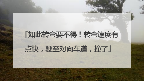 如此转弯要不得！转弯速度有点快，驶至对向车道，撞了