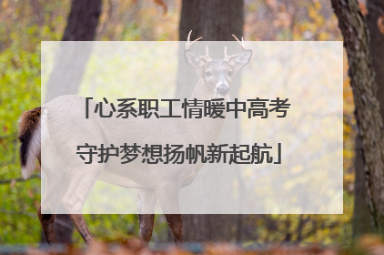 心系职工情暖中高考 守护梦想扬帆新起航