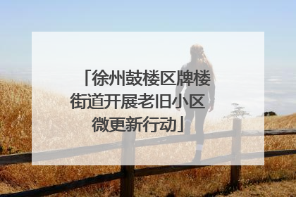 徐州鼓楼区牌楼街道开展老旧小区微更新行动