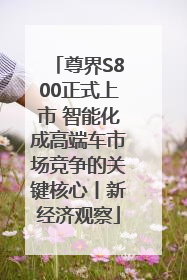 尊界S800正式上市 智能化成高端车市场竞争的关键核心丨新经济观察