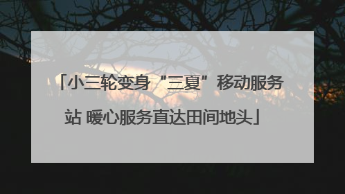 小三轮变身“三夏”移动服务站 暖心服务直达田间地头