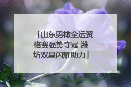 山东男橄全运资格赛强势夺冠 潍坊双星闪耀助力