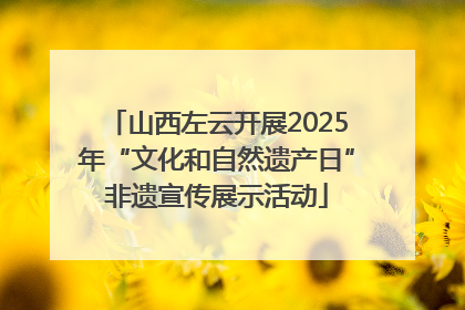 山西左云开展2025年“文化和自然遗产日”非遗宣传展示活动
