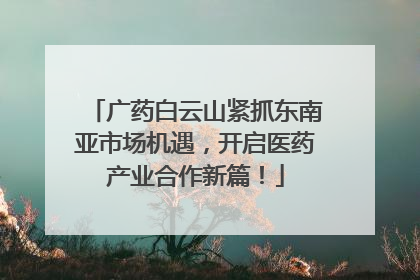 广药白云山紧抓东南亚市场机遇，开启医药产业合作新篇！