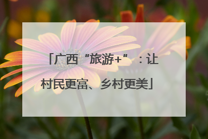 广西“旅游+”：让村民更富、乡村更美