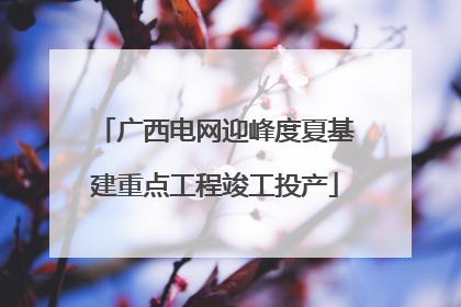 广西电网迎峰度夏基建重点工程竣工投产