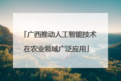 广西推动人工智能技术在农业领域广泛应用