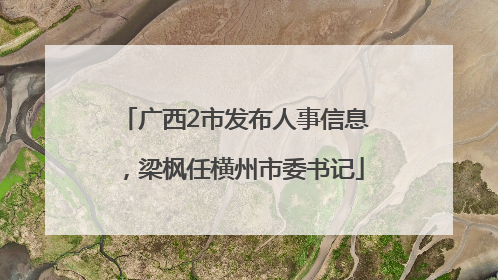 广西2市发布人事信息，梁枫任横州市委书记