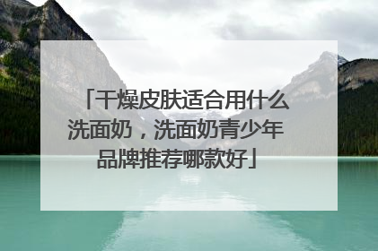 干燥皮肤适合用什么洗面奶，洗面奶青少年品牌推荐哪款好