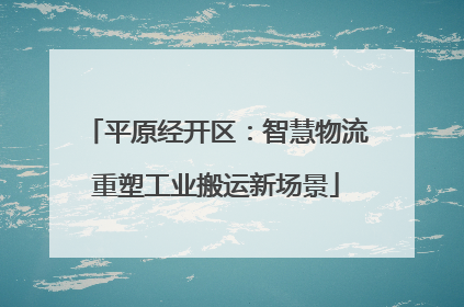 平原经开区：智慧物流重塑工业搬运新场景