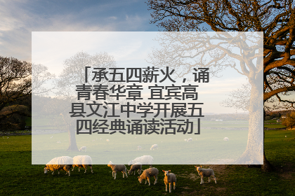 承五四薪火,诵青春华章 宜宾高县文江中学开展五四经典诵读活动