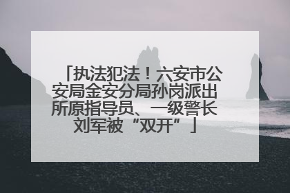 执法犯法！六安市公安局金安分局孙岗派出所原指导员、一级警长刘军被“双开”
