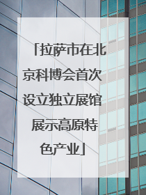 拉萨市在北京科博会首次设立独立展馆 展示高原特色产业
