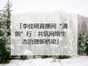 李佳琦直播间“清朗”行：共筑网络生态治理新桥梁