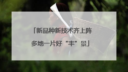 新品种新技术齐上阵 多地一片好“丰”景