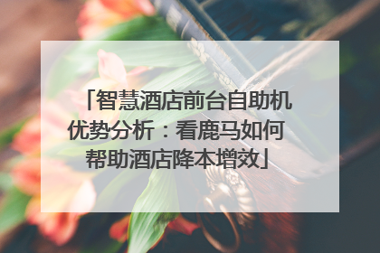 智慧酒店前台自助机优势分析：看鹿马如何帮助酒店降本增效